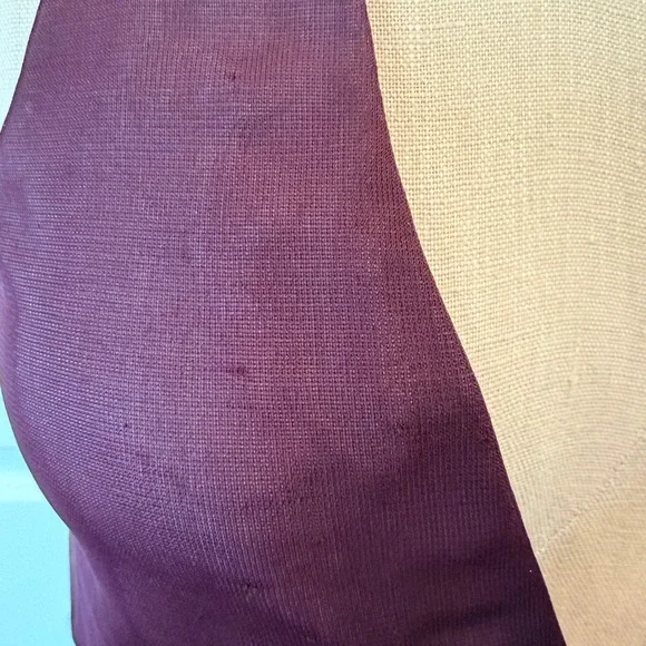 Plum Halter Cocktail Dress Ruffle Hem Beaded Waist Y2K Party Medium - Picture 8 of 16